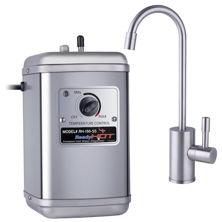 Ready Hot Compact Hot Water Dispenser with Brushed Nickel Faucet 41-RH-150-F570-BN